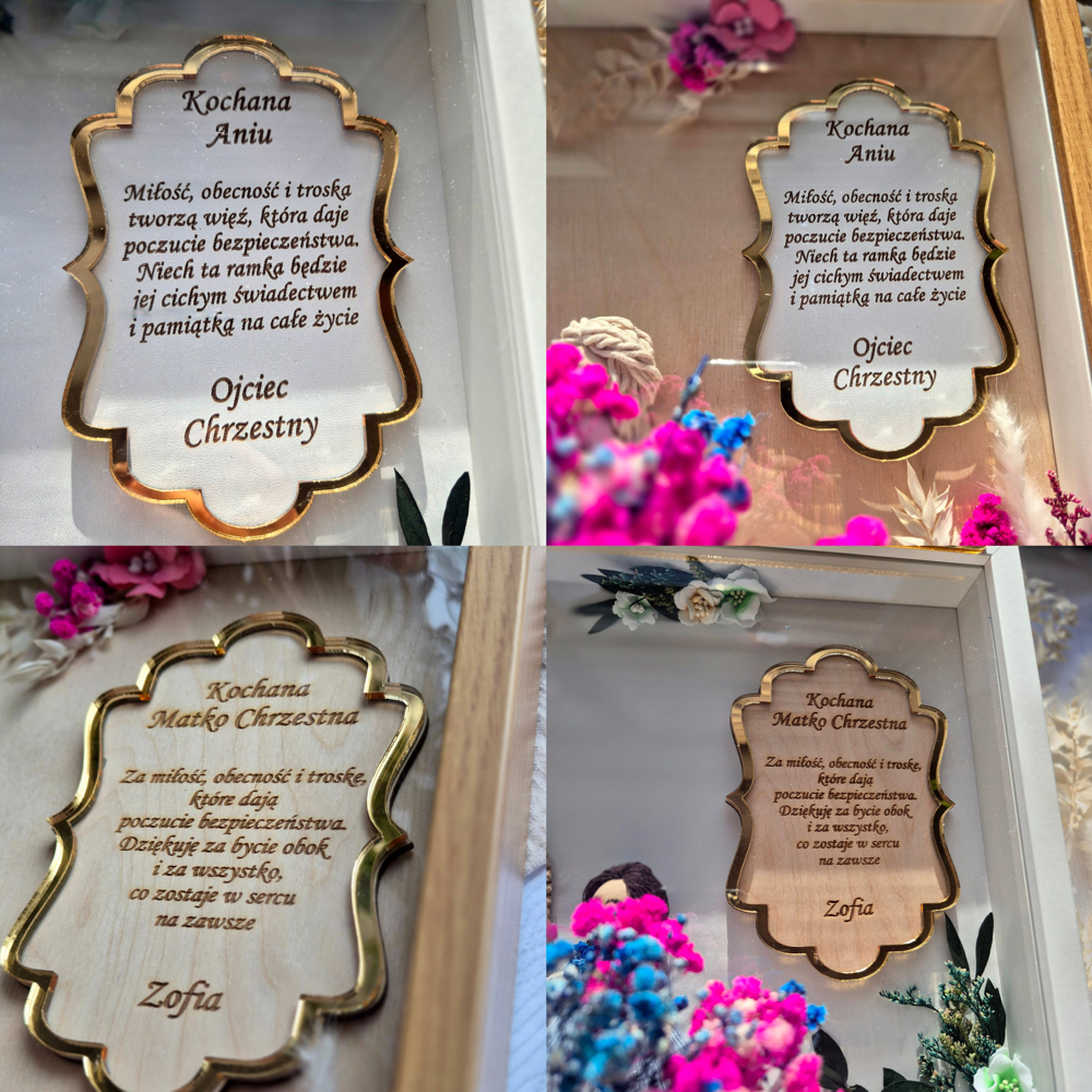 Personalizowany portret 3D Komunia – podziękowanie dla chrzestnych bądź dziadków - obrazek 5
