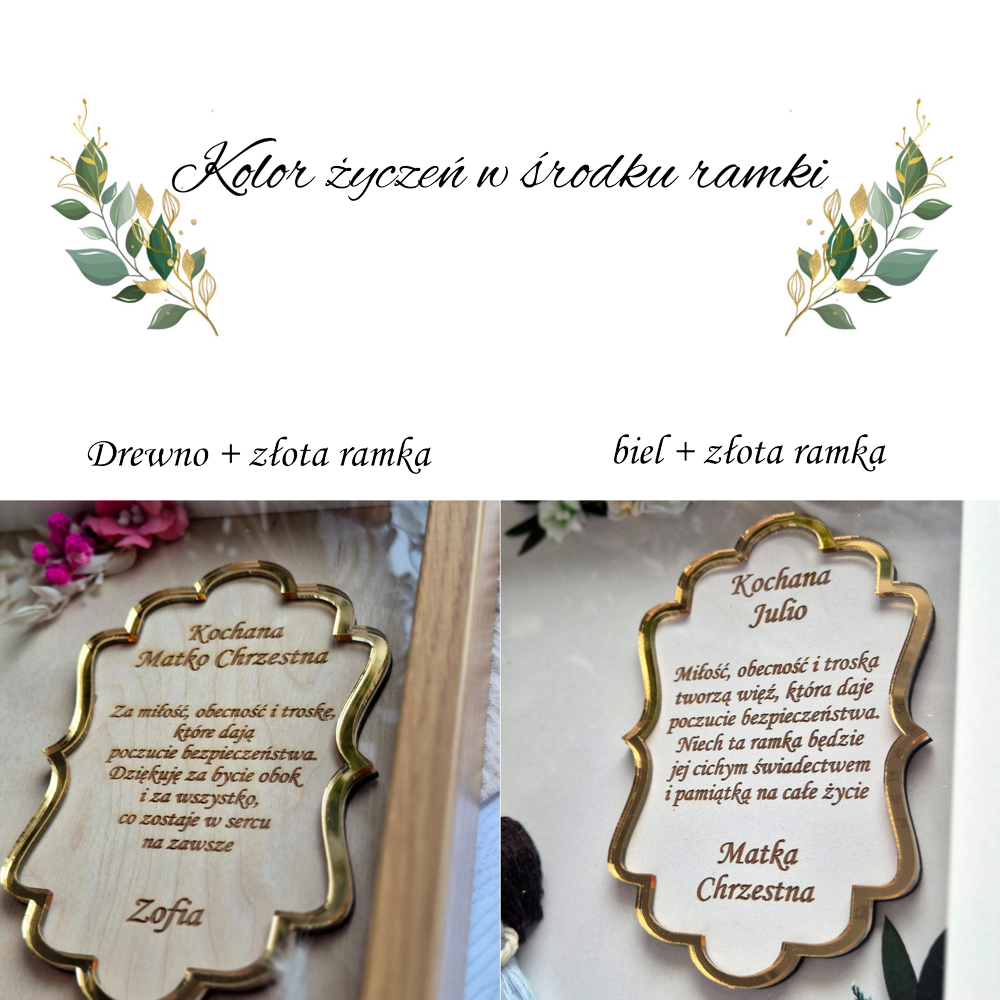 Personalizowany portret 3D Komunia – podziękowanie dla chrzestnych bądź dziadków - obrazek 4