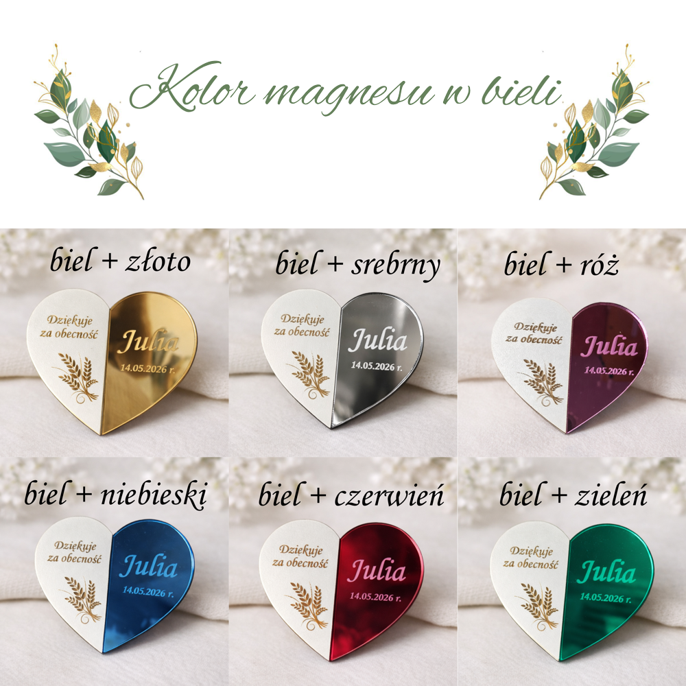 Magnes komunijny "złote serce" – podziękowanie dla gości Komunia - obrazek 4