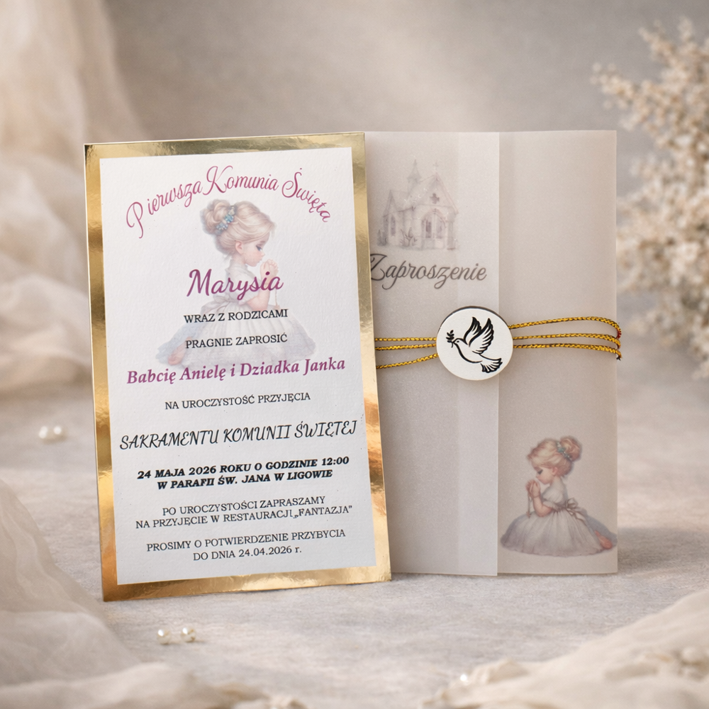 zaproszenie na komunię